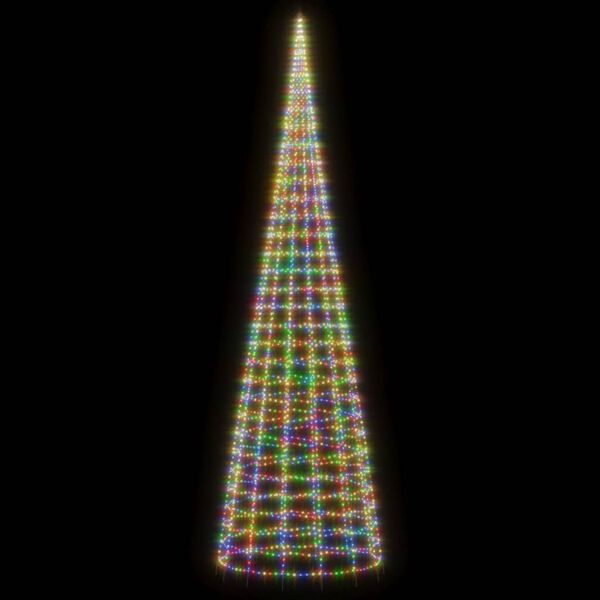vidaXL Albero di Natale a LED su Pennone 3000 LED Colorati 800 cm
