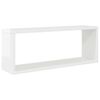 vidaXL Mensole Parete a Cubo 2pz Bianco Lucido 60x15x23cm Multistrato
