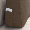 vidaXL Cuscino per Schiena Marrone 60 x 24 x 50 cm Tessuto