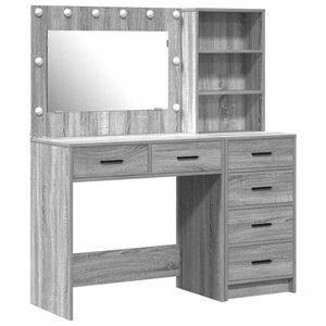 vidaXL Tavolo da Trucco 2 pz Grigio chiaro 78.5 x 41 x 135 cm
