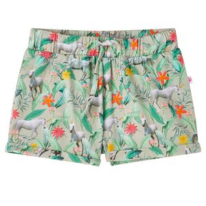 vidaXL Pantaloncini Bambino Coulisse Khaki Chiaro 116