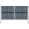 vidaXL Cancello per Recinzione Antracite 306x250 cm Acciaio