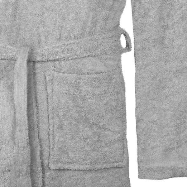 vidaXL Accappatoio KINN Grigio S Cotone