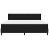 vidaXL Letto a molle con materasso Nero 180 x 200 cm Tessuto