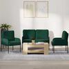 vidaXL Set divani 3 pcs Verde Scuro 115 x 56 x 80 cm Legno compensato