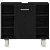 vidaXL Set di mobili per il bagno 3 pcs Nero 30 x 30 x 179,5 cm