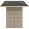 vidaXL Tavolo da Giardino Piano in Vetro Grigio 190x80x74cm Polyrattan