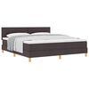 vidaXL Letto box spring con materasso Marrone scuro 180 x 200 cm