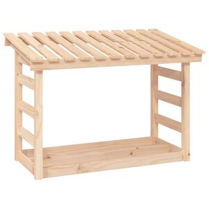 vidaXL Portalegna 108x64,5x78 cm in Legno Massello di Pino