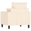 vidaXL Poltrona Crema 60 cm Velluto