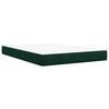 vidaXL Giroletto a Molle con Materasso Verde Scuro 140x200 cm Velluto