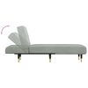 vidaXL Chaise Longue in Velluto Grigio Chiaro