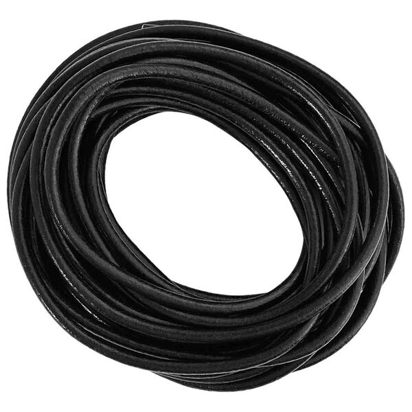 vidaXL Cordino in Pelle Nero &Oslash;5 mm x 50 m Pelle