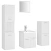 vidaXL Set Mobili da Bagno Bianco in Legno Multistrato