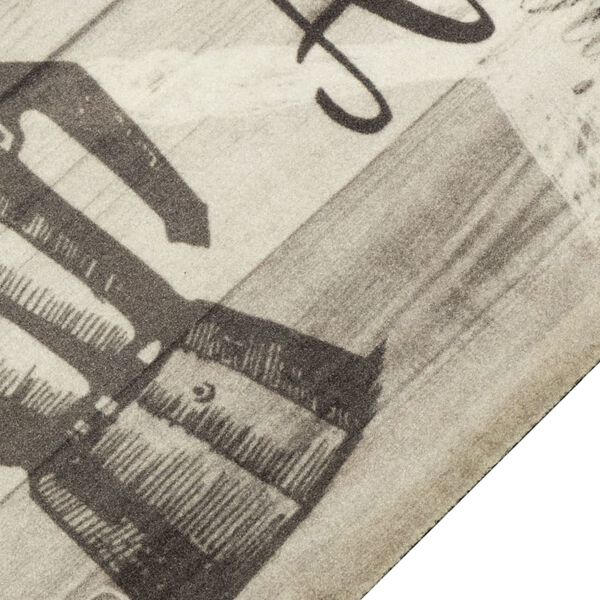 vidaXL Tappeto da Cucina Lavabile Grigio Caff&egrave; 60x180 cm in Velluto