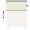 vidaXL Tenda a rullo con tende Crema 200 x 250 cm Tessuto e Alluminio
