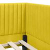 vidaXL Cornice del letto ad angolo Giallo 100 cm x 200 cm Velluto