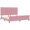 vidaXL Letto a molle con testiera Rosa 200 x 200 cm Velluto