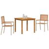 vidaXL Set da Pranzo per Giardino 3 pcs Beige Poly Rattan