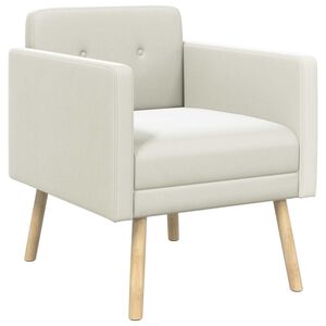 vidaXL Poltrona decorativa Crema Velluto