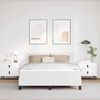 vidaXL Struttura del letto Bianco Puro 140 x 190 cm Tessuto