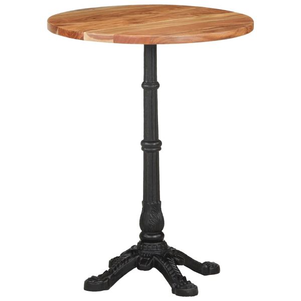 vidaXL Tavolino da Bistrot &Oslash;60x76 cm in Legno Massello di Acacia