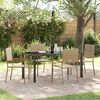 vidaXL Set da Pranzo per Giardino con cuscino 5 pcs Beige polyrattan