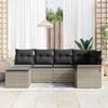 vidaXL Set Divano da Giardino 6 pcs Grigio chiaro polyrattan