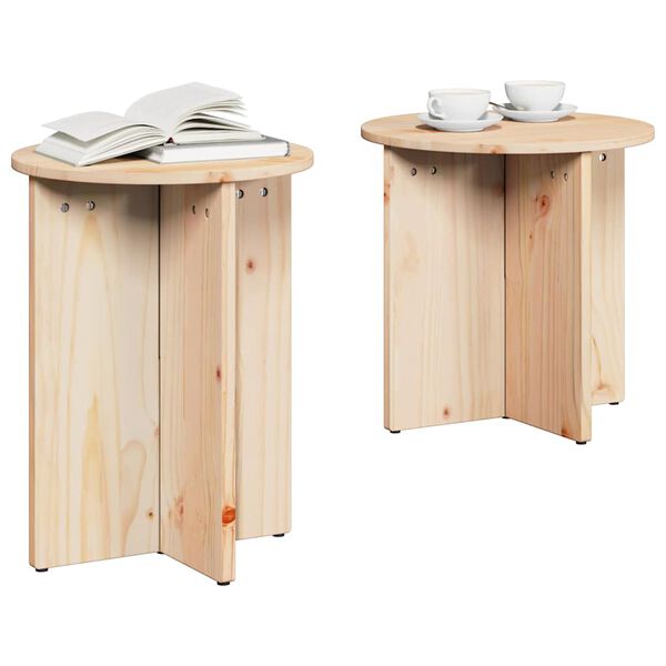 vidaXL Tavolino da salotto 2 pcs Naturale