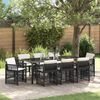 vidaXL Set da Pranzo per Giardino 9 pcs Nero