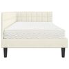 vidaXL Struttura Letto Angolare con Materasso Crema 90 x 190 cm