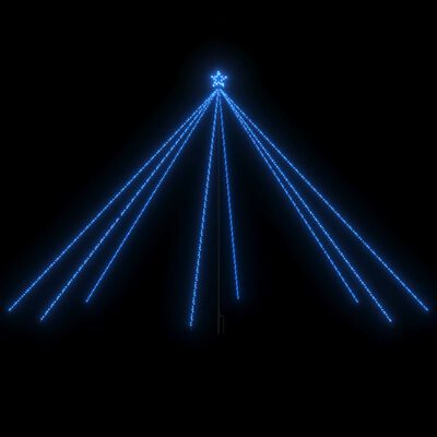 vidaXL Luci per Albero di Natale Interni Esterni 800 LED Blu 5 m
