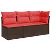 vidaXL | Divano da giardino | Marrone 172 x 62 x 69 cm Poly Rattan