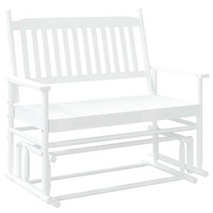 vidaXL Panca a Dondolo Bianca 118x70x104,5 cm Legno Massello di Pioppo
