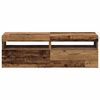 vidaXL Mobili Porta TV con LED 2 pz Legno Antico in Legno Multistrato