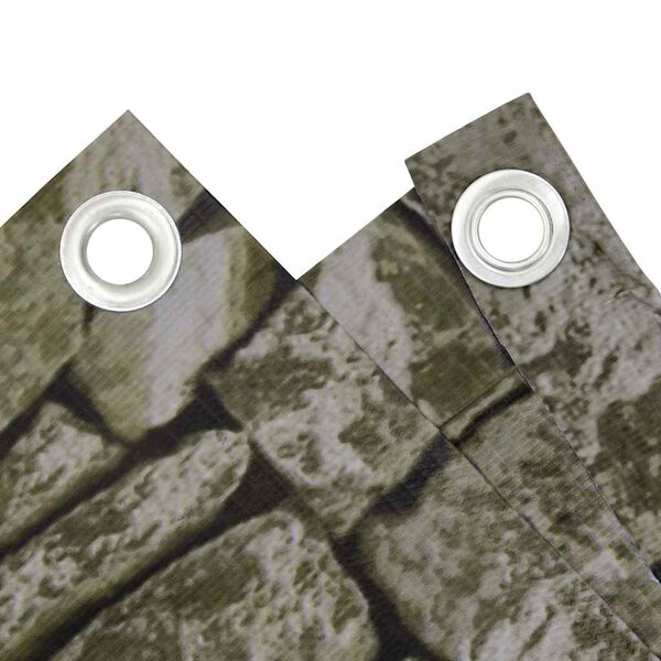 vidaXL Paravento da Balcone con Aspetto Pietra 300x75 cm PVC