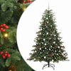 vidaXL Albero di Natale artificiale con 300 LED Verde 180 cm