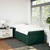 vidaXL Giroletto a Molle con Materasso Verde Scuro 80x200 cm Velluto