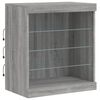 vidaXL Credenza con Luci LED Grigio Sonoma 181,5x37x67 cm