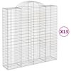vidaXL Cesti Gabbioni ad Arco 13 pz 200x50x200/220 cm Ferro Zincato