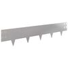 vidaXL Bordura per Prato 50 pz 100 x 20 cm Acciaio Argento