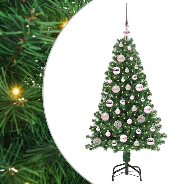 vidaXL Albero di Natale artificiale con 150 LED Verde 120 cm