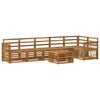 vidaXL Set di divani da esterno 6 pz Naturale Legno di Acacia Massello