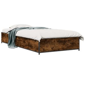 vidaXL Struttura del letto Rovere Fumo 80 x 200 cm