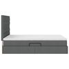vidaXL Letto con contenitore e materasso Grigio scuro 140 x 190 cm
