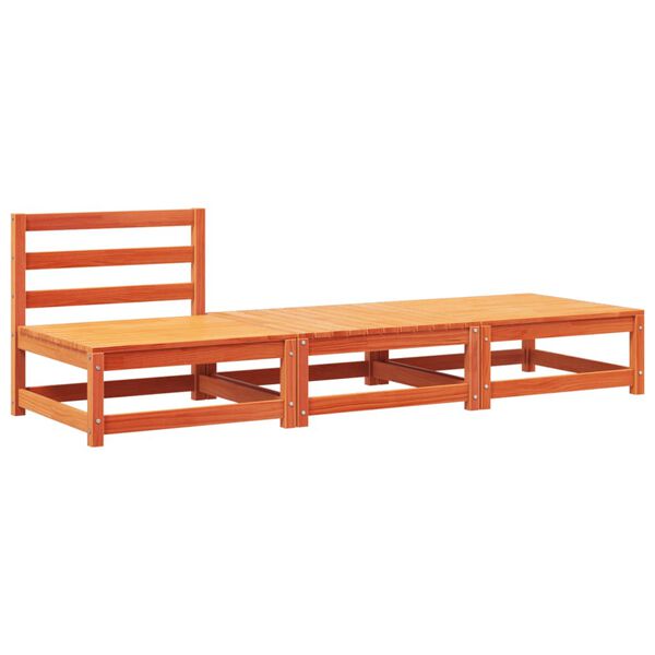 vidaXL Divano da Giardino Senza Braccioli con Cuscini e Poggiapiedi