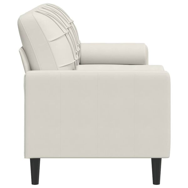 vidaXL Divano a 3 Posti con Cuscini Crema 180 cm in Velluto