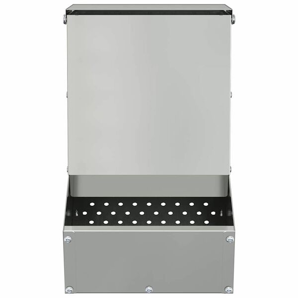 vidaXL Mangiatore per conigli Argento 17,5 x 26 x 28,5 cm