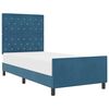 vidaXL Letto a molle con testiera Blu Scuro 100 x 200 cm Velluto