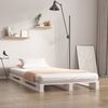vidaXL Letto a Pallet Bianco 100x200 cm in Legno Massello di Pino